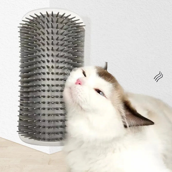 Wall-Mount Cat Massage Corner Brush